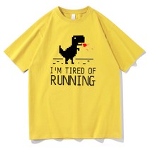 아두이노 Frontend 프로그래머 셔츠 Chrome Dino Geek 해커 코더 선물 웹 개발자 Tshirt Mens Cotton Tee I, 09 Yellow_02 M