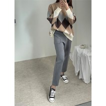 코지일이삼 코지23 여자 가을 데일리 캐주얼 빅 포켓 니트 배기팬츠 (7761870)