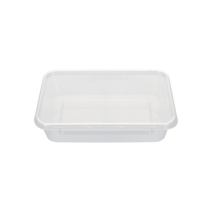 GADA PACK 다회용 사각내열 도시락용기 B-500 투명 10개, 1개