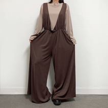 (~100size) 랩딥브이와이드점프수트 (로코드) 빅사이즈