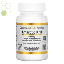 캘리포니아골드뉴트리션 남극 크릴오일 500 mg 30캡슐, 1