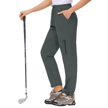 Cakulo 여성 골프 루즈 핏 팬츠 아미 그린 3XL 4416317106, 3X-Large, 4 Pockets-gray, 4 Pockets-gray