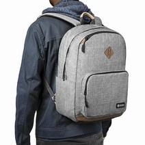 탐탁 tomtoc 22L 클래식 노트북 백팩 (15.6인치) 도난 방지 포켓 및 USB충전, Gray