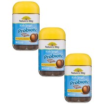 Natures Way 네이처스 웨이 아이들용 스마트 프로바이오틱 유산균 초코볼 For Children Smart Probiotic Choc Balls 50개, 3개
