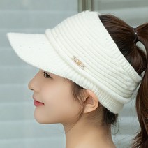 데이즈원 여성 여자 니트 모자 가을 겨울 챙모자 캡 외출 골프모자