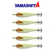 야마시타 토토슷테 R 슈퍼브라이트 에기 쭈꾸미 갑오징어 WS95 Y 옐로우 5P, 5개