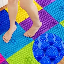 매트 마사지 발지압 판 욕실 2P 지압 현관 패드 발판, 지압발판 레드_지압발판 그린