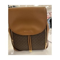 Michael Kors Phoebe Medium Flap Drawstring Backpack + dustbag - Brown