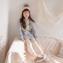 보리보리/스타일노리터 빌레 롱 기모맨투맨 티셔츠(그레이)