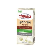 정식품 그린비아 플러스케어 화이바 200ml 48팩 식이섬유 환자영양식 균형영양식, 48개