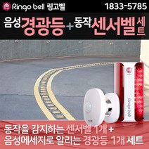링고벨 GPT-200 동작감지 센서벨 GSR-400RV 음성출력 경광등 세트, GPT-200 상시전원형＋GSR-400RV