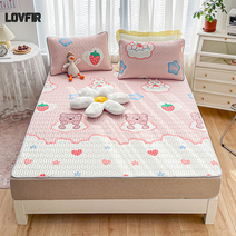 LOVFIR 쿨매트 핫여름 필수 쿨매트 특대쿨매트+ 베개 커버 2p, 딸기곰