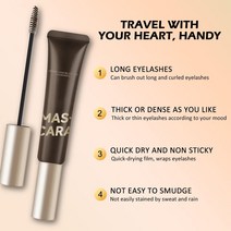 촘촘하고 날씬한 마스카라 볼류마이징 & 연장 리프팅 아이 메이크업 대담하고 쌓일 수 있는 인조 속눈썹 룩 - 속눈썹을 지지하는 단백질 및 아미노산 함유 브라운 798559
