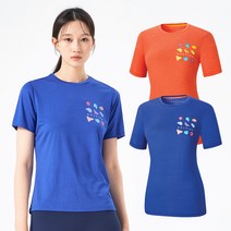 콜핑 여성 여름 하이쿨 반팔 라운드 티셔츠 1802TK526W