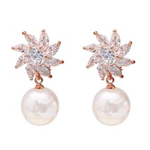 수스다 펄 플라워 귀걸이 earring 패션귀걸이