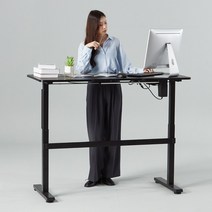 에이픽스 전동 높이조절 스탠딩 모션데스크 MD101 1400, 블랙