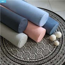 오가닉 천연라텍스 원형 바디필로우 베개 죽부인, 핑크