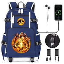 쥬라기 월드 도메인 소년 소녀 배낭 USB 키즈 학교 가방 초등학생 노트북