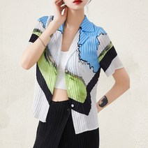 플리츠 탑 9158 블라우스 셔츠 반팔 가디건 슬림핏 옷 미우새 학부모 룩 20대 30대 40대 50대 60대 여자