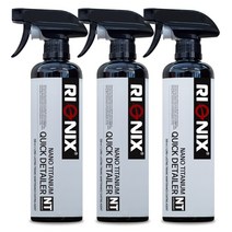 리오닉스 나노 티타늄 퀵디테일러 유리막코팅 광택제 물왁스, 500ml, 3개