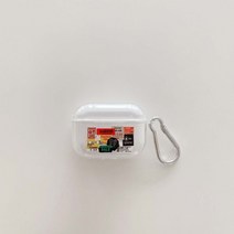 감각적인 에어팟케이스 실리콘 가죽 빈티지 명품 airpods pro 3 무선 블루투스 충전 상자용 clear retro label 이어폰 케이스 airpod 2 1 코드 케이스, 에어팟 3용2021, a