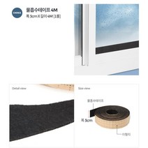 창문 창틀 결로 안녕 물기흡수 테이프 수분흡수 창틀결로방지 창문물기 유리창결로 창문스티커, 물흡수테이프 4M