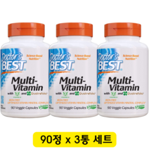 닥터스베스트 멀티-비타민 베지 캡슐 철분 불포함 글루텐 프리 비건, 90개입, 3개