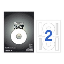 [바보사랑] 폼텍 광택 CD라벨지 PS3642P 2칸 10매