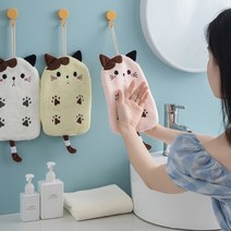 고양이 수세미 타올 귀여운 고양이 모양 핸드타올 2종 어린이집타올, 고양이쥐돌이수세미 4개세트