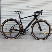 트위터 탄소 섬유 자갈 도로 자전거 22/24 속도 오프로드 700 40C 타이어, 검은색, 54cm, 22