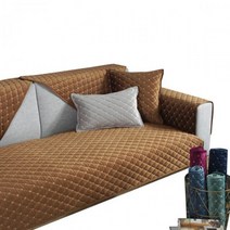 먼지 방지 거실 미끄럼 방지 소파 커버 컬러 엠보싱 시트 분리 세탁, 110x240cm 43x94in, Coffe aliexpress