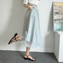 오드리 레이어드 샤 스커트