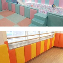 아기벽매트 어린이집벽쿠션 40*40 태권도장매트, 오렌지