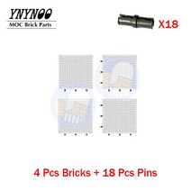 호환블럭 중국레고 65803 브릭 43 16x16 베이스 플레이트 빌딩 블록 MOC 부품 세트 DIY 장난감 98138 픽셀 아트 그림 핀 420 개 도매, 7.4Pcs White