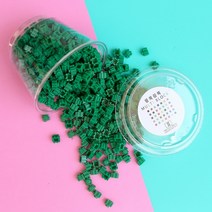 10mm 디폼 톡톡 멀티 블럭 대용량세트 도안 130여종, 10mm 리필 300개(트리그린)