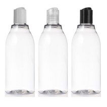프레스캡 120ml 150ml 200ml 250ml 300ml 500ml 똑딱이캡 공병 화장품, 200ml(F)투명 검정캡