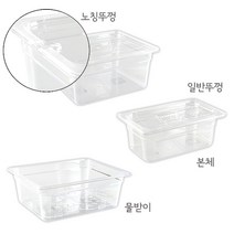PC밧드 모음 밧트 바트 뚜껑 드레인 투명 국내생산, 2/3 노칭뚜껑(국자구멍)