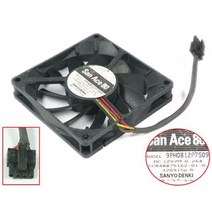 SANYO-DENKI 9PH0812P7S09 DC 12V 0.26A 80x80x15mm 서버 냉각 팬, 01 고정 컬러_01 Black