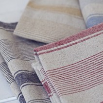 쏘잉스] 햄프린넨 멀티스트라이프 4컬러 CA5, k6560-와인