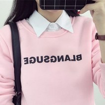 데이니즈 여성 블라우스 스웨터 원피스 레이어드 샤프 셔츠카라