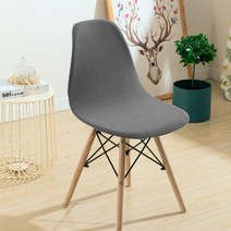 제이에스맘 고탄력 에펠 의자커버 등받이 좌식 커버, 진한그레이