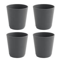 파스텔 실리콘 다용도컵 220ml 4p 세트, 차콜, 1세트