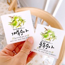 기타 바보사랑[랄라예나]개복숭아 돌복숭아 수제청 과일청 스티커 (10매), 개복숭아