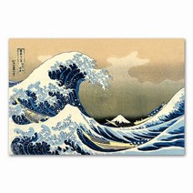 서양화 작품 선물 유명화가 큰 파도 of kanagawa 우키요에 일본 미술 빈티지 벽, 60x90cm 프레임 없음, 0030-01, 협력사
