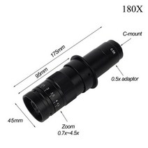 VGA 13MP 단안 현미경 디지털 카메라 세트 130X 또는 180X 조정 가능한 렌즈 + LED 라이트 슈트 Pcb 수리 전화 납땜, 중국, 180X 렌즈