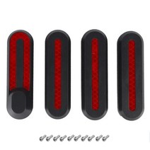 전기킥보드 샤오미 M365 프로 2 1S 전기 스쿠터 전면 후면 허브 캡 안전 야간 반사판 스티커, 05 Grey-red-4pcs