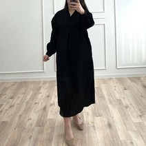 66사이즈 77사이즈 88사이즈 빅사이즈 코듀로이 카라 셔츠 포켓 데일리 롱원피스