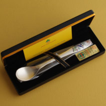 꼬마사슴 이유식 은수저 99% 유아 1벌, 1인용, 빨강 99%+종이포장+쇼핑백