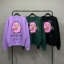 남여공용 노멀시 핑크덕 합포원단 오버핏 맨투맨