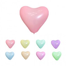 D 10인치 하트마카롱 풍선 10+1 공작용 제작용 DIY 행사 깜짝파티 파티용품 이벤트 행사장 어린이 돌잔치 장, 마카롱블루